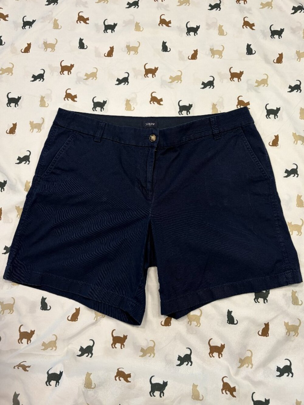 J. Crew Navy Cotton Shorts Size 14 - Classic Fit